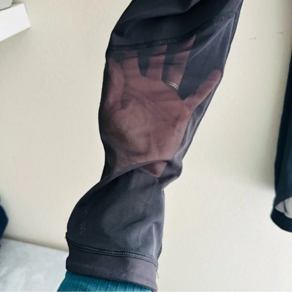 Lululemon Black HIT IT Cropped Leggings T60416 Size 4 High Waisted Pocket, Jelly - Picture 9 of 11